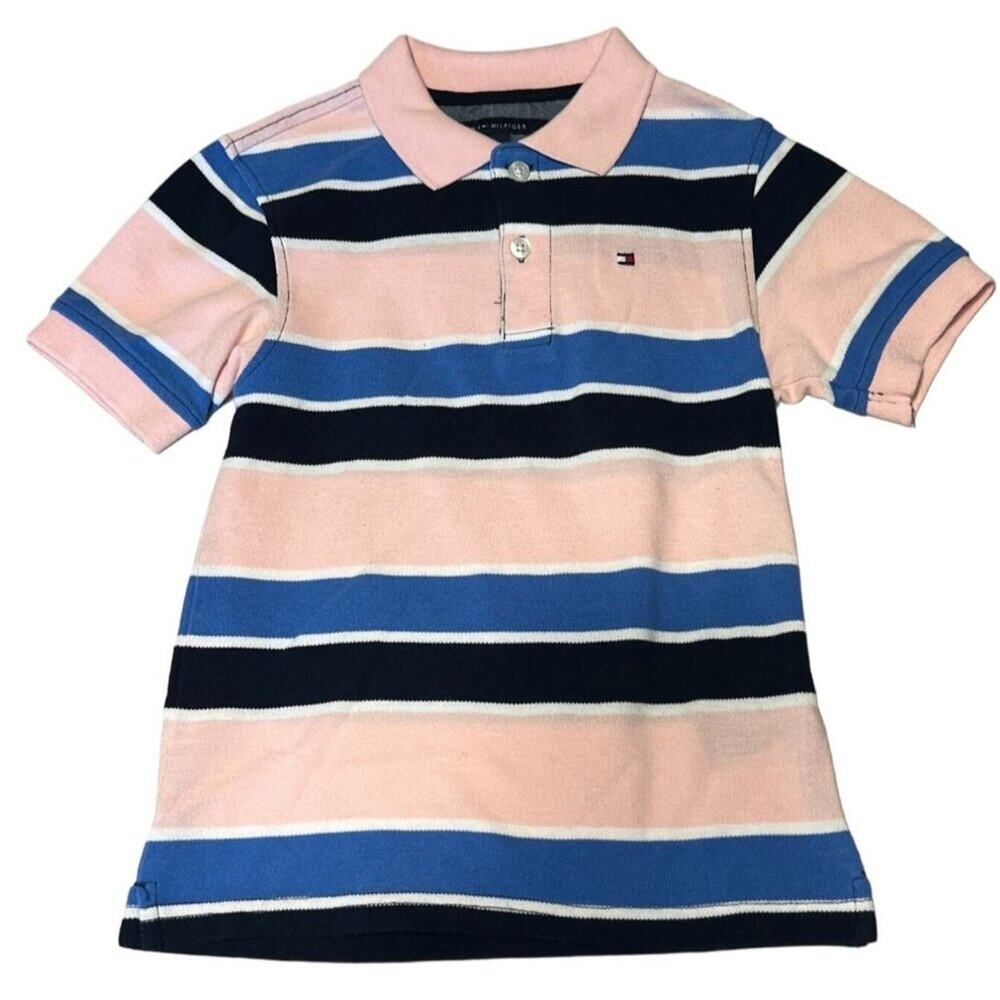 Tommy Hilfiger Striped Polo Boys Size 6 Very good used condition Clean smoke fre